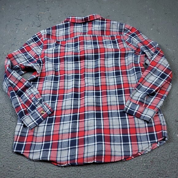 Open Trails Shirt Mens Size XL Extra Large Long Sleeve Button Red Plaid - Picture 6 of 6